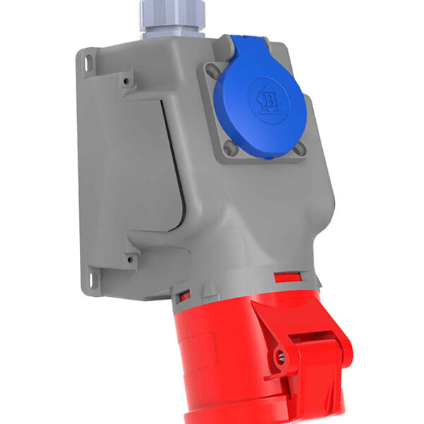 BC1-3505-2537 5/32A. 90° Eğik P. Prizli Duvar Priz