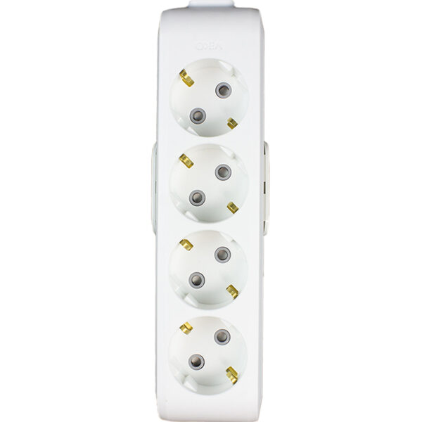 Dörtlü Topraklı Priz Klemensli Çocuk Korumalı